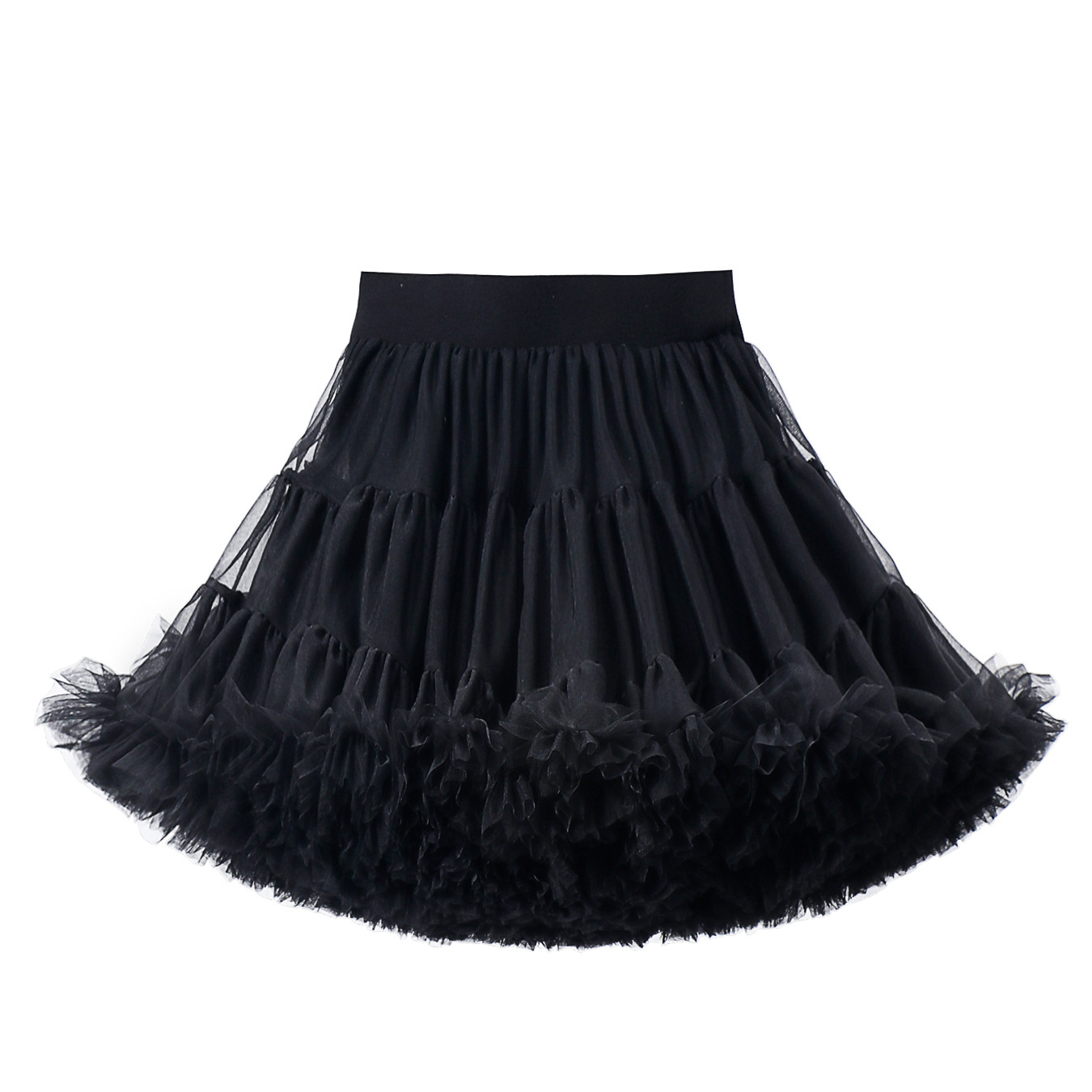 Womens Knee Length Layered Tulle Petticoat Skirt